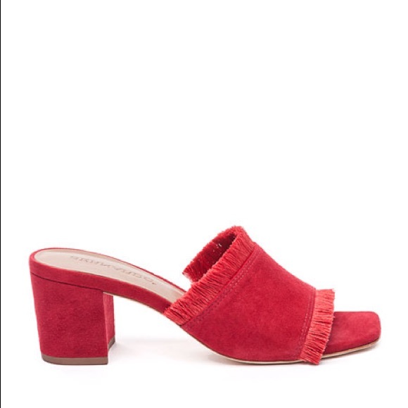 Bernardo Shoes - Bernado ‘ Bryn’ Suede Fringe Slide Sandal